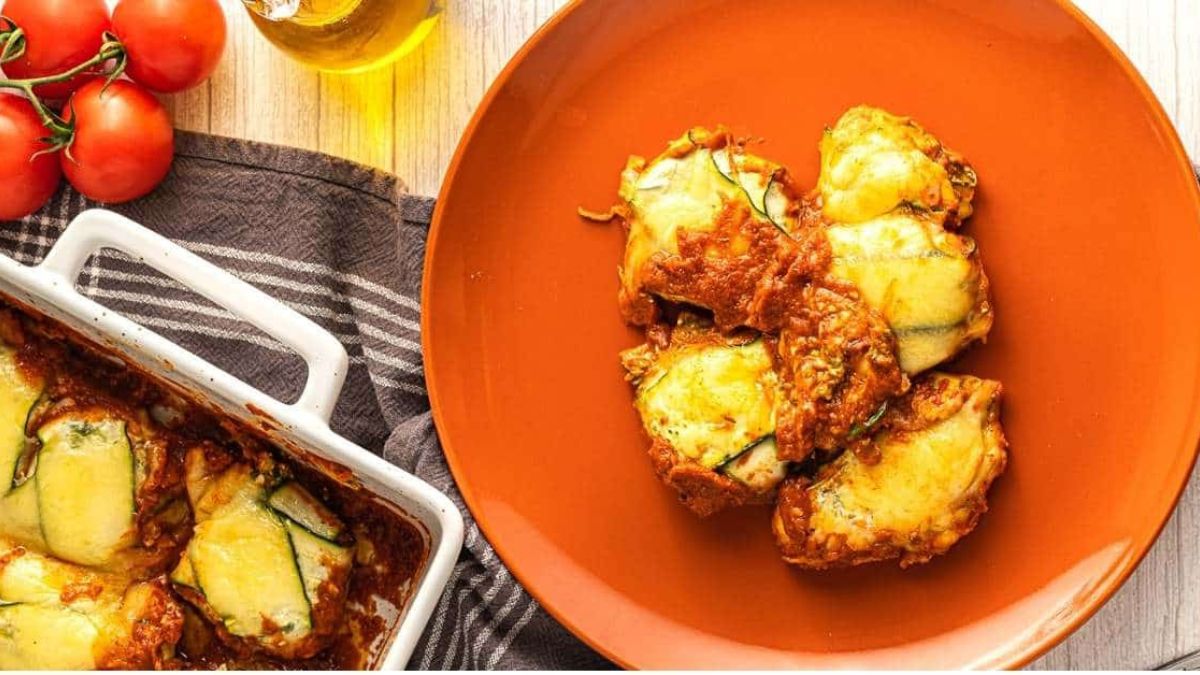 MEDITERRANEAN DIET ZUCCHINI RAVIOLI.