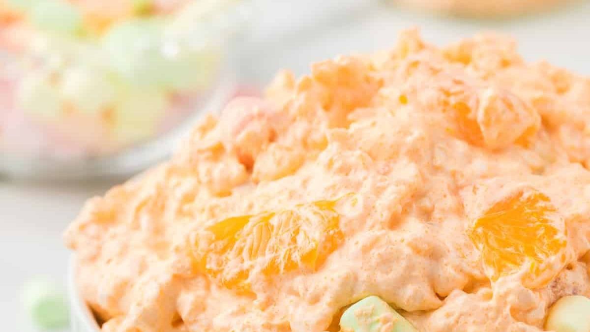 Mandarin Orange Jello Salad with Cottage Cheese (Thanksgiving Fruit Salad).