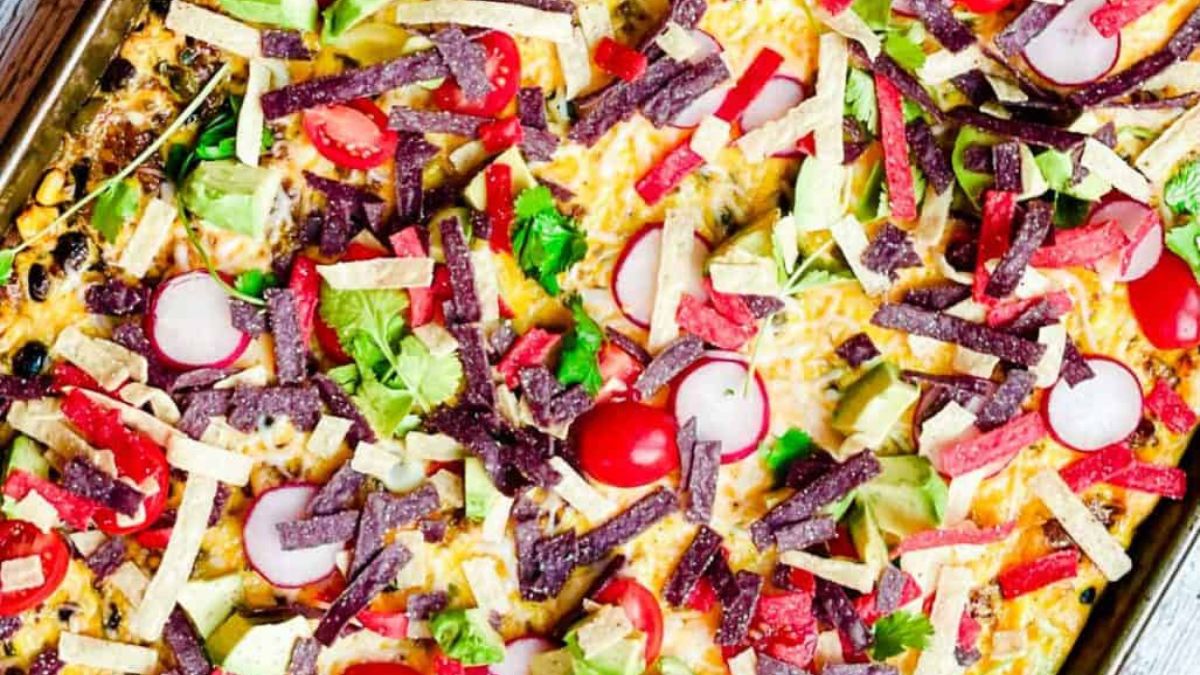 Mexican Sheet Pan Chorizo Frittata.
