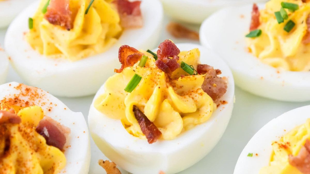 Million Dollar Deviled Eggs.