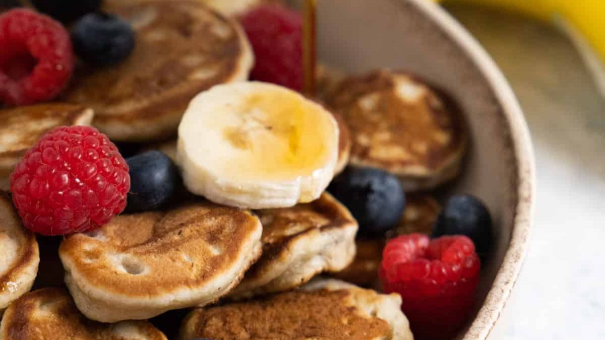 Mini Banana Oat Milk Pancakes.