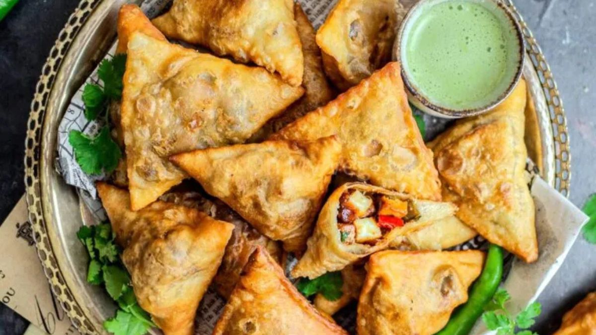 Paneer Samosas, Chilli Paneer Cocktail Samosas.