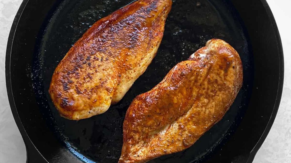 Perfectly Juicy Cast Iron Chicken Breasts.