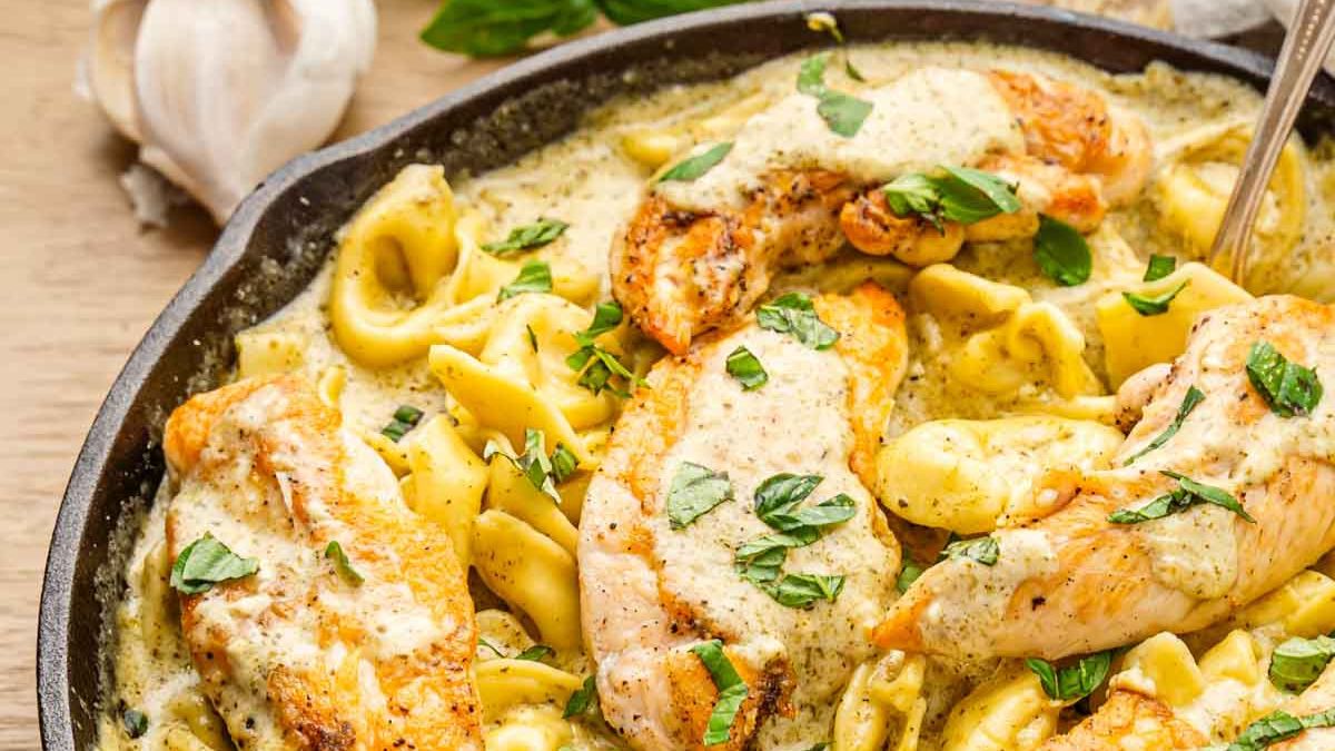 Pesto Chicken Tortellini.