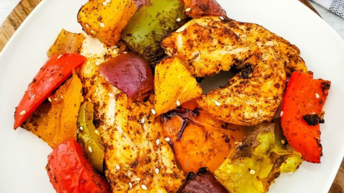 Sheet Pan Hawaiian Pineapple Chicken Dinner (Paleo).