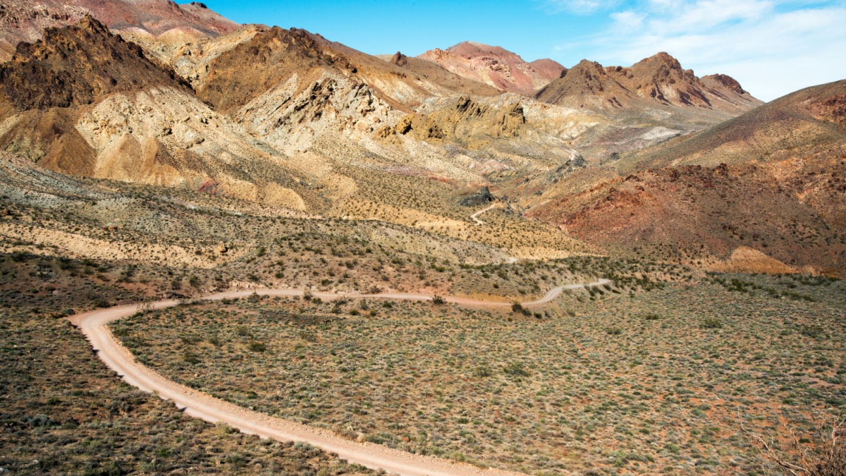 The geology of Titus Canyon in Death Valley National Park, California.