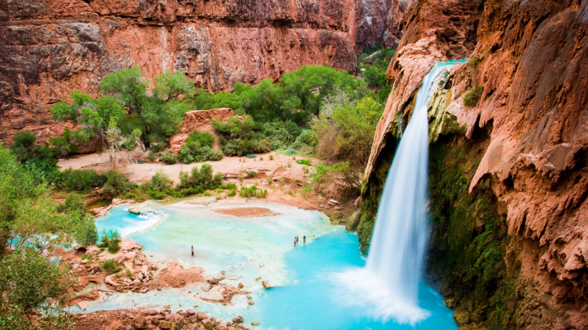 Havasu Falls, Havasupai Indian Reservation.