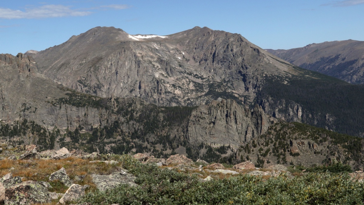 View from Flattop Mountain Trail, Rocky Mountain National Park, Colorado.