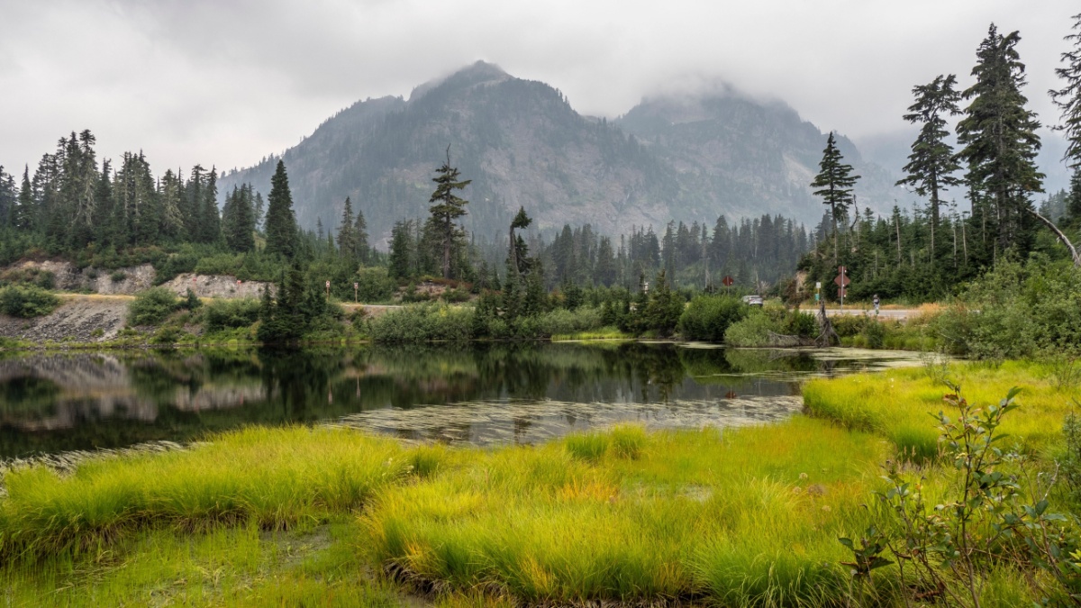 Majestic landscape at Heather Meadows in Mt Baker scenic byway, Washington, USA.