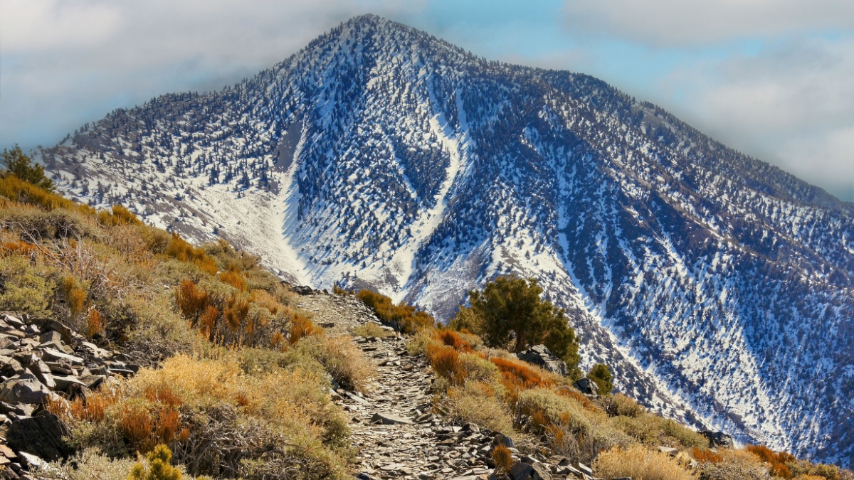 Hiking Telescope Peak, the highest point within Death Valley National Park, California, USA.