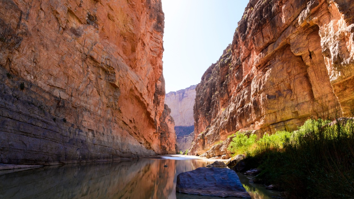 View from insisde Santa Elena canyon in Big Bend national park.