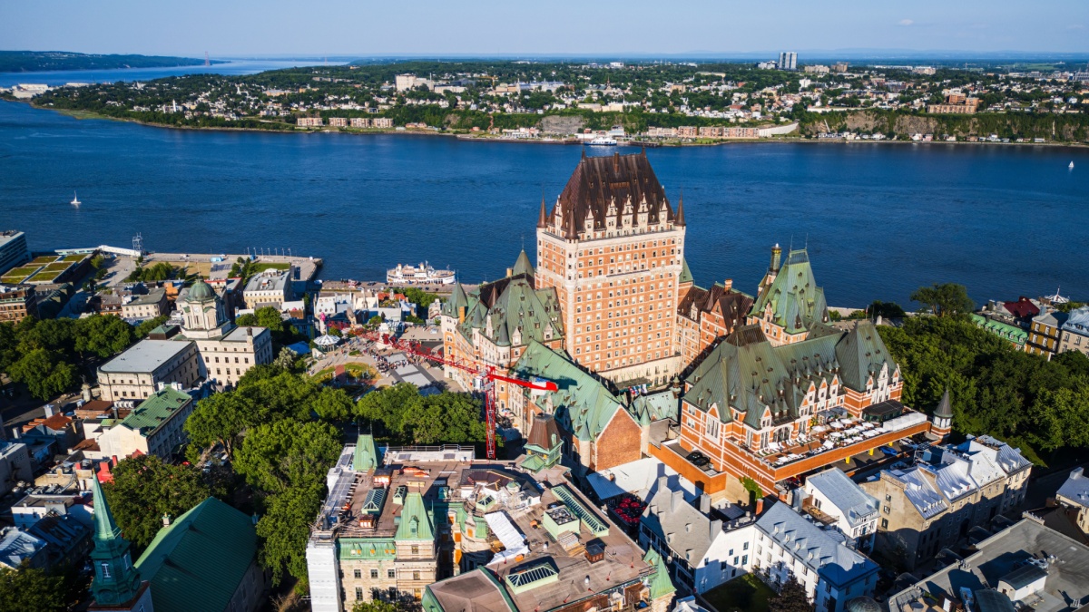 Quebec City, Canada - July 4 2024 : Historical center in summertime, HDR Image.