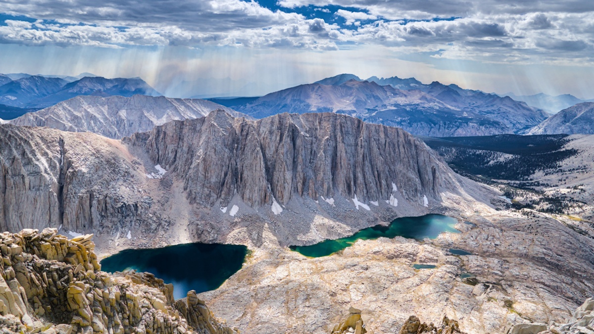 The view from the top of Mt. Whitney.
