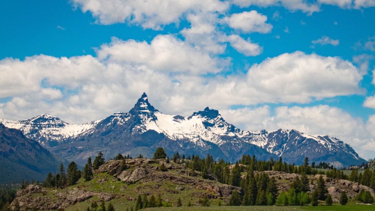 Pilot peak in the Absaroka range, Wyoming, USA.