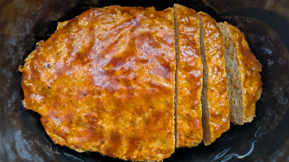 Slow Cooker BBQ Cheddar Turkey Meatloaf.