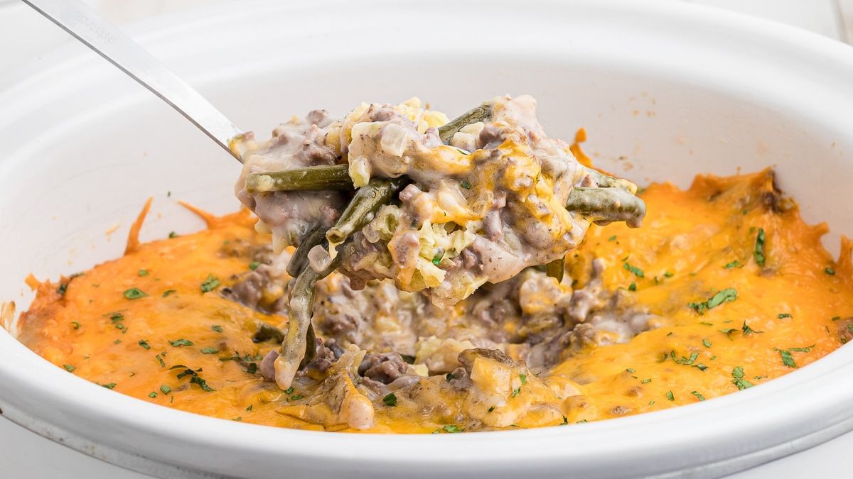 Slow Cooker Tater Tot Casserole.