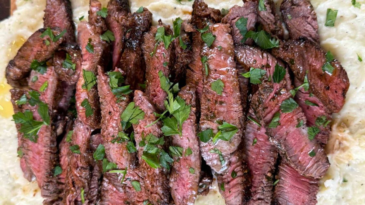 Steak and Mashed Potatoes.