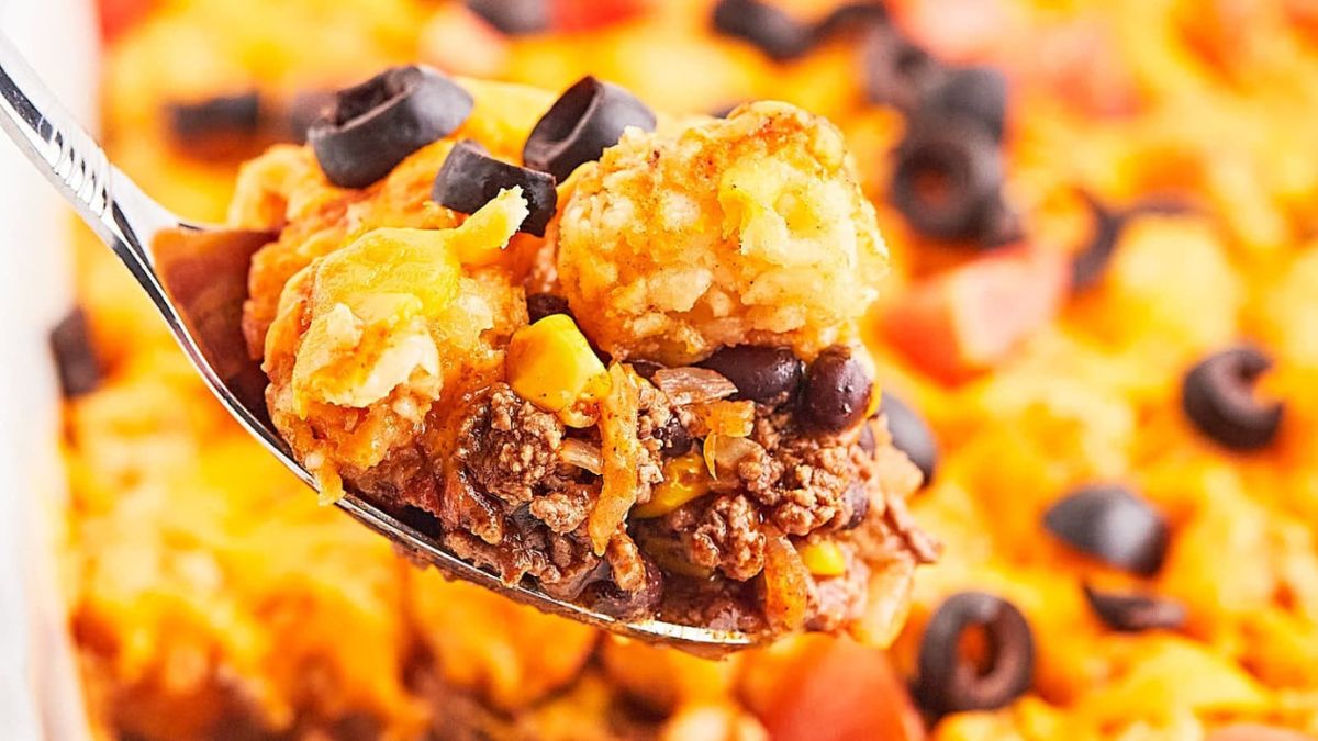Taco Tater Tot Casserole.