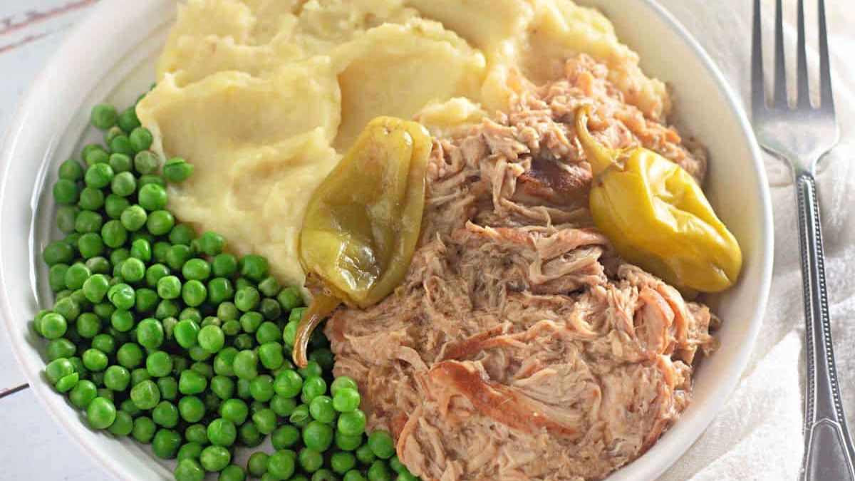 Tender Slow Cooker Mississippi Chicken.