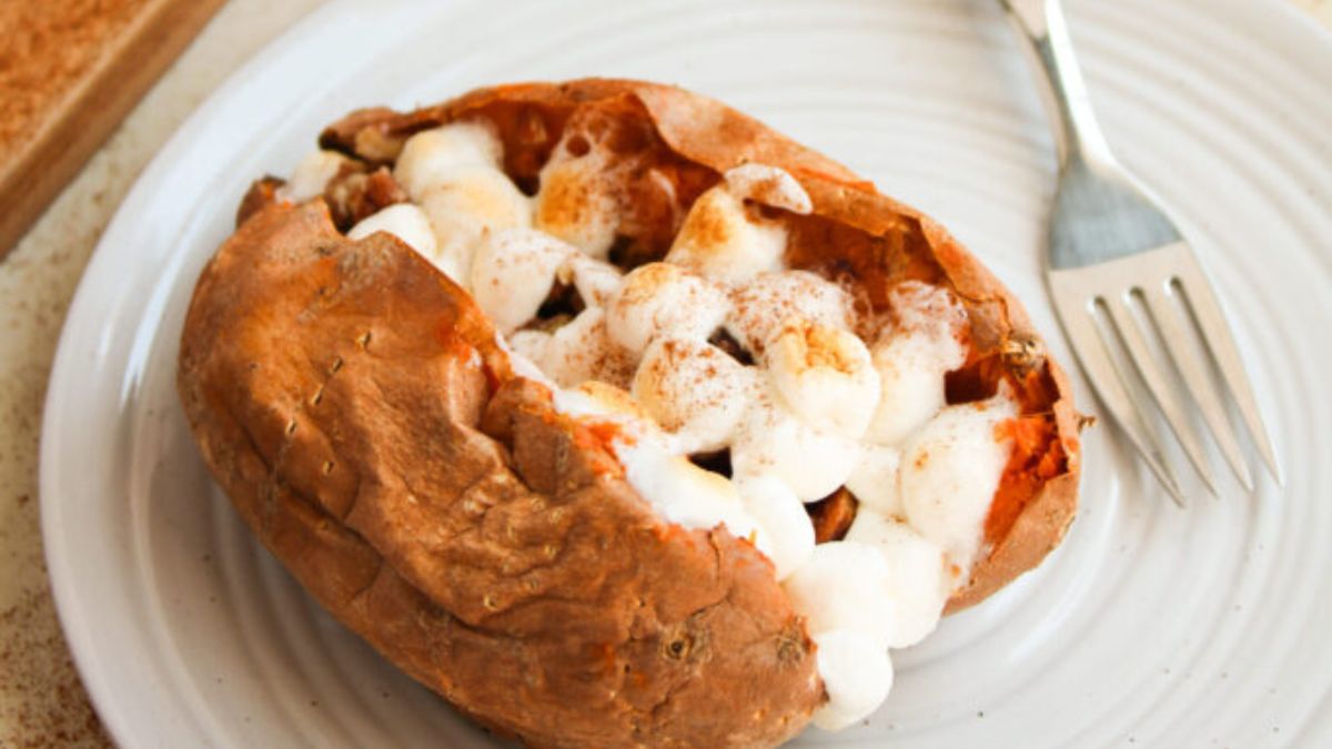 Texas Roadhouse Loaded Sweet Potatoes.