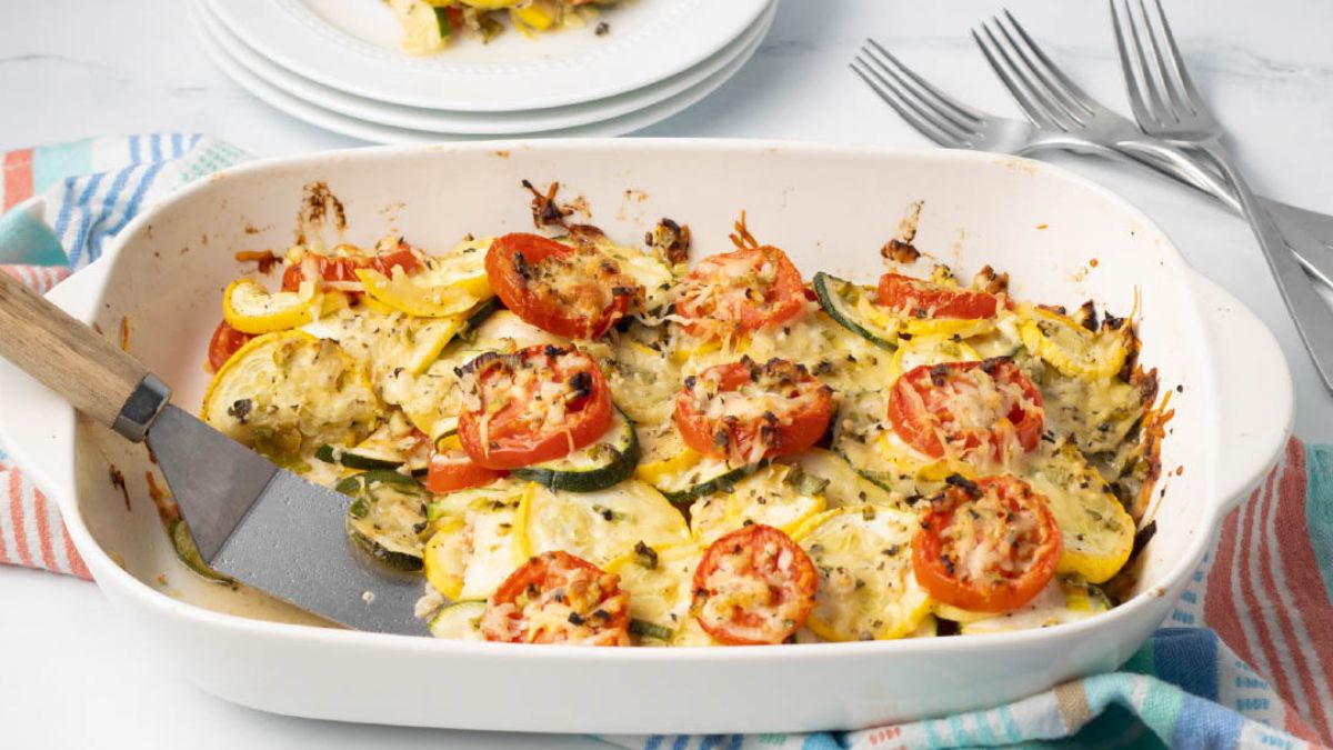 Tomato and Squash Casserole.