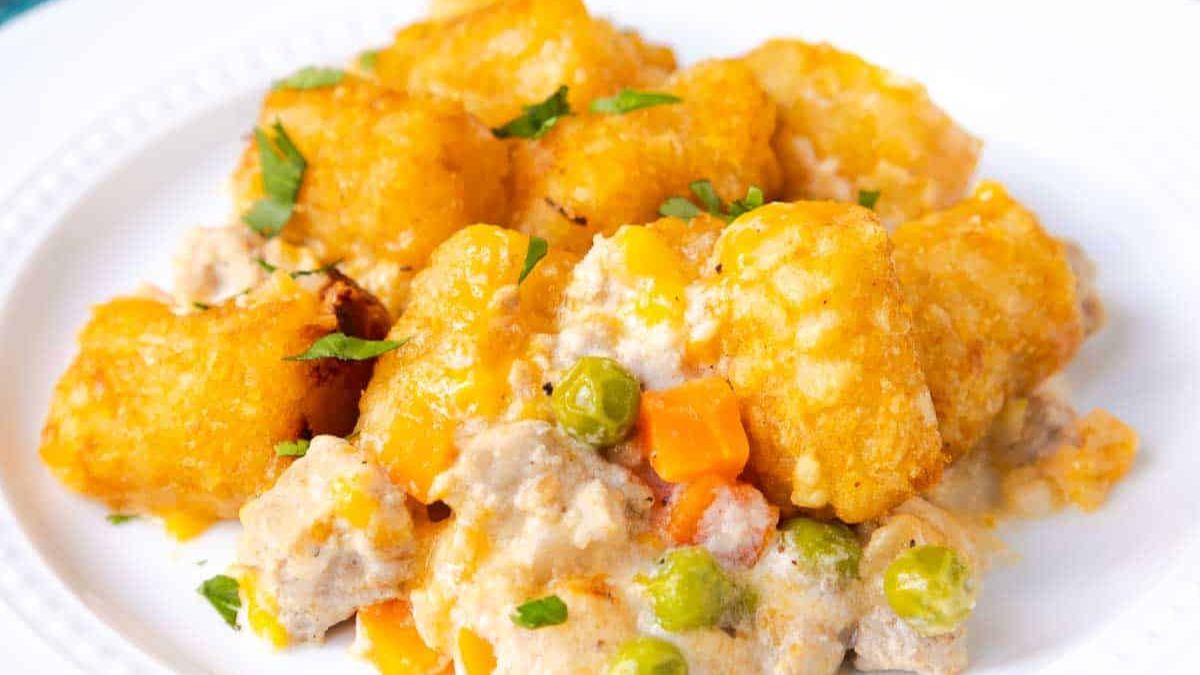 Turkey Tater Tot Casserole.