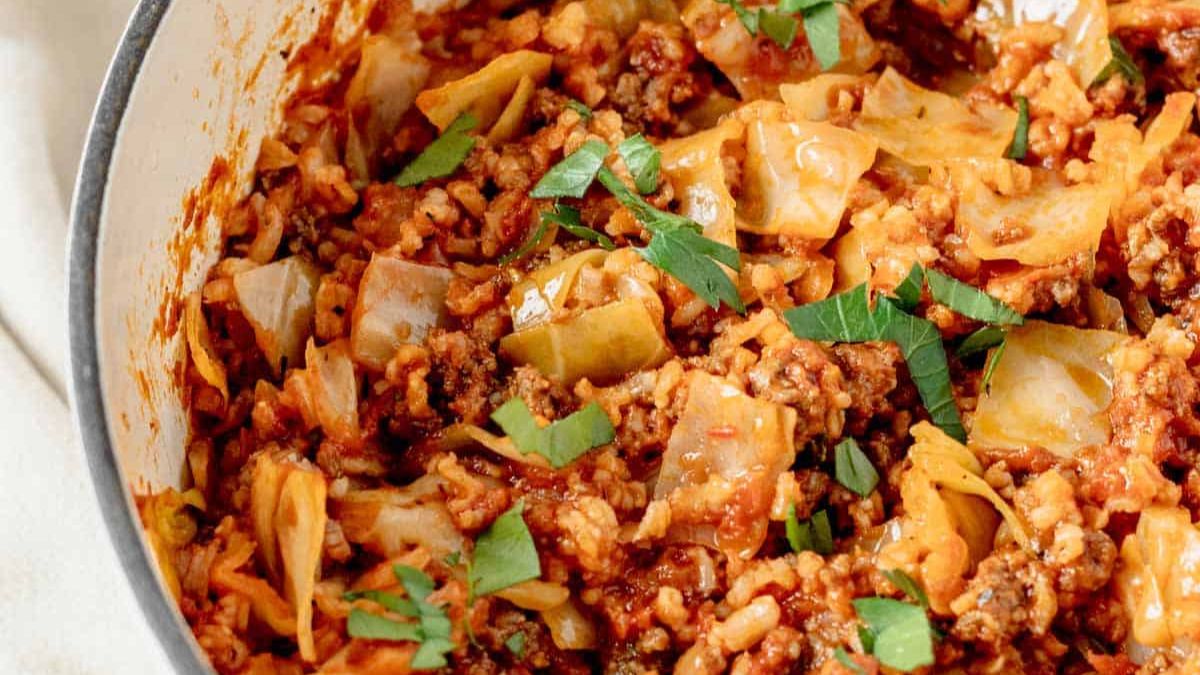 Ukrainian Lazy Cabbage Rolls.