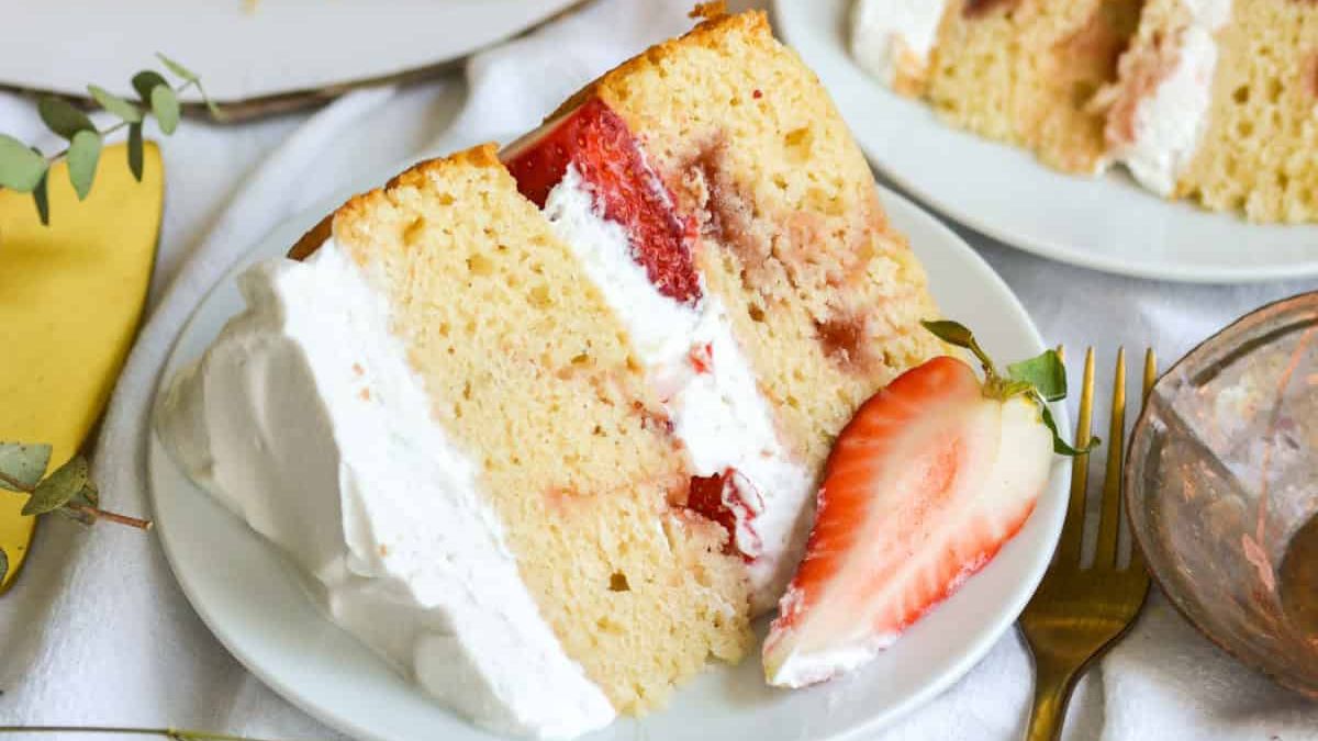 Vegan Strawberry Shortcake Cake.