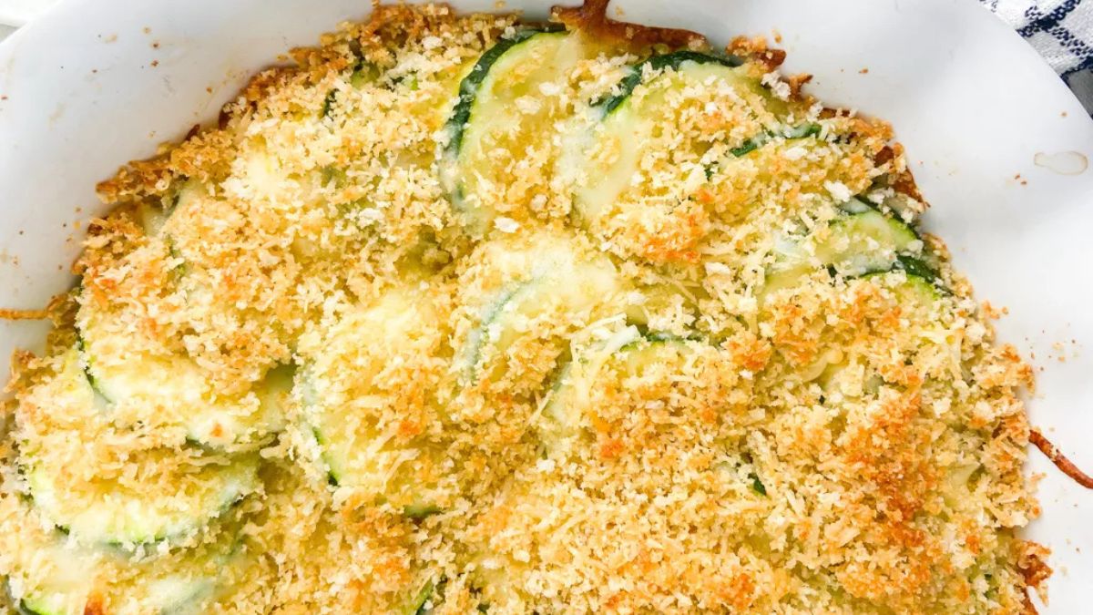 Zucchini and Yellow Squash Casserole.