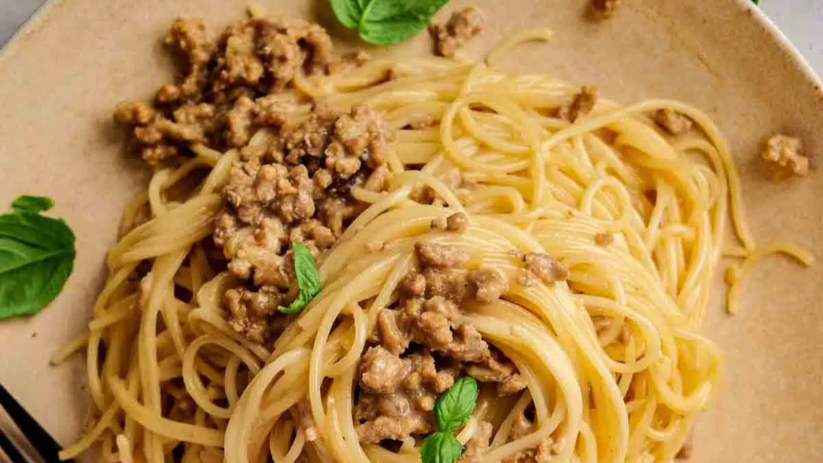 Beef Carbonara.