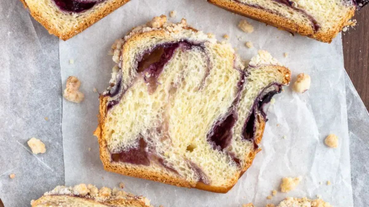 Blueberry Lemon Crumb Babka.