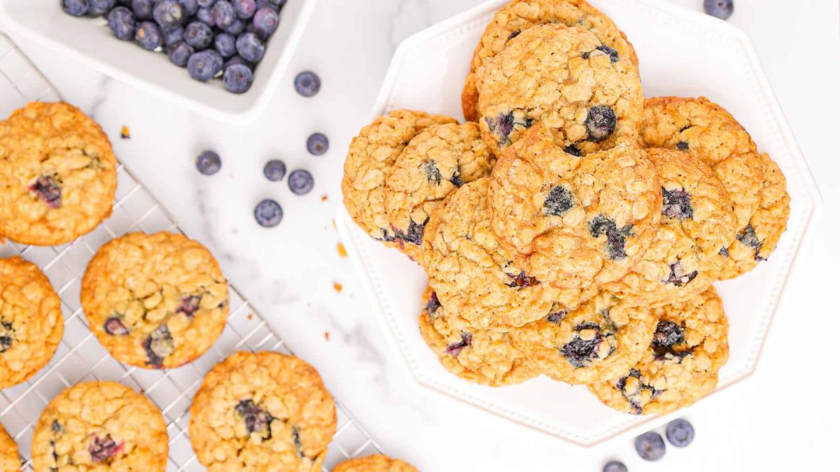 Blueberry Lemon Oatmeal Cookies.