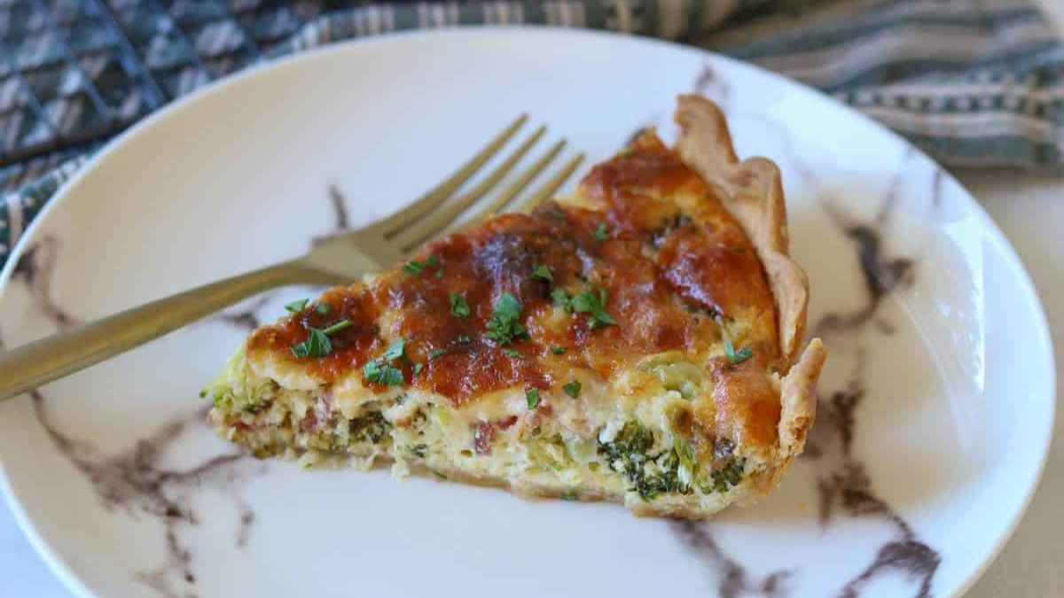 Broccoli Bacon Quiche.
