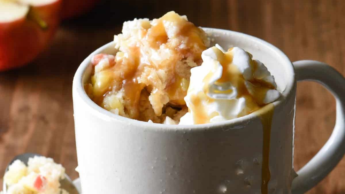 Caramel Apple Dessert in a Mug.