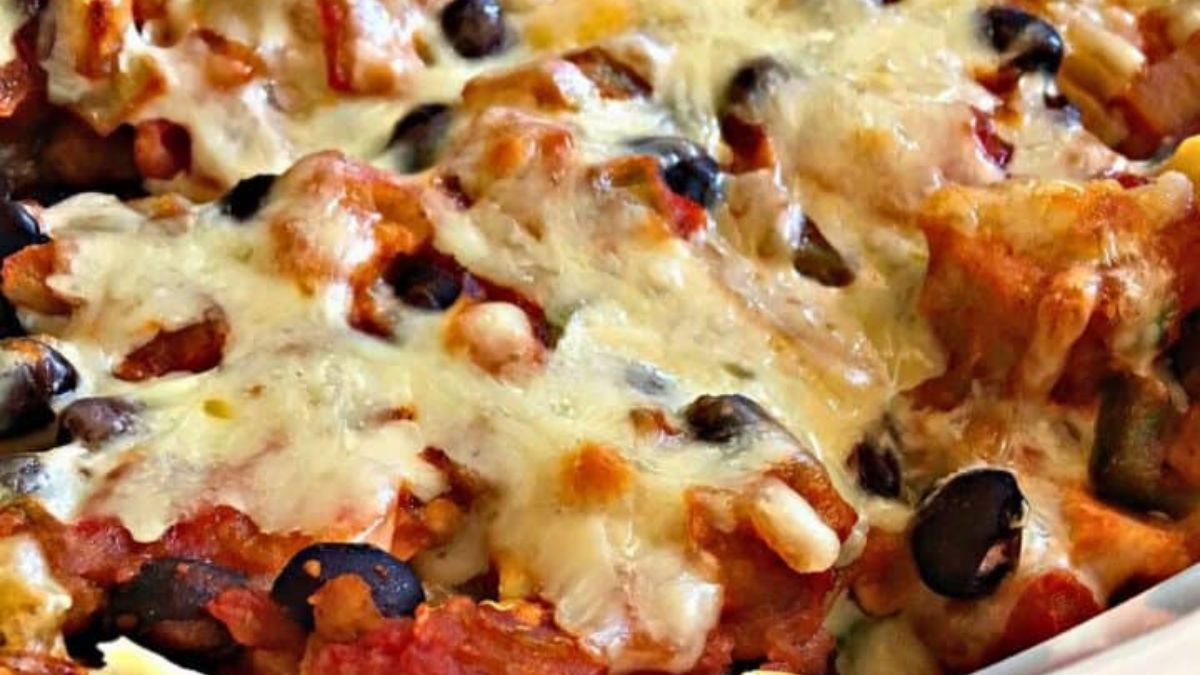 Chicken Black Beans Salsa Corn Casserole.