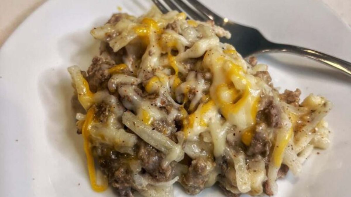 Crockpot Hamburger Hashbrown Casserole (Hamburger Hash).