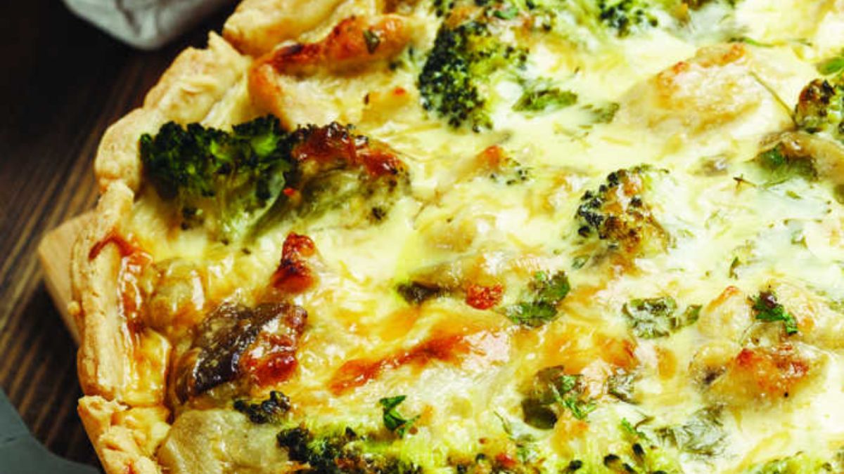 Easy Broccoli Bacon Breakfast Quiche.