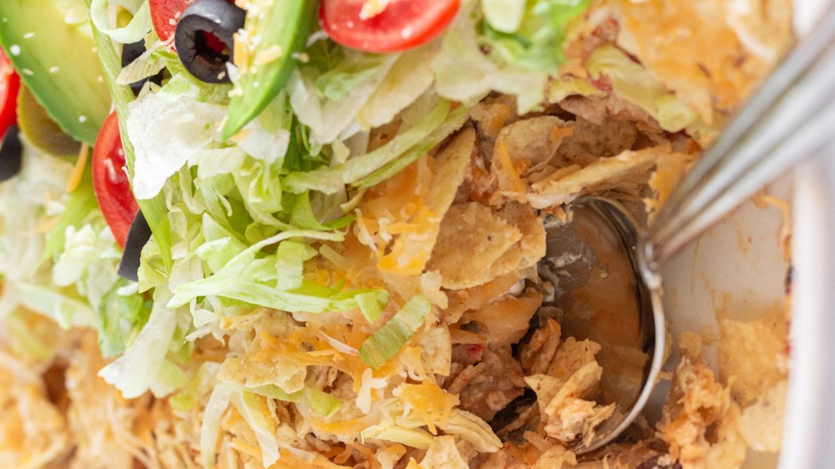 Easy Chicken Taco Casserole.