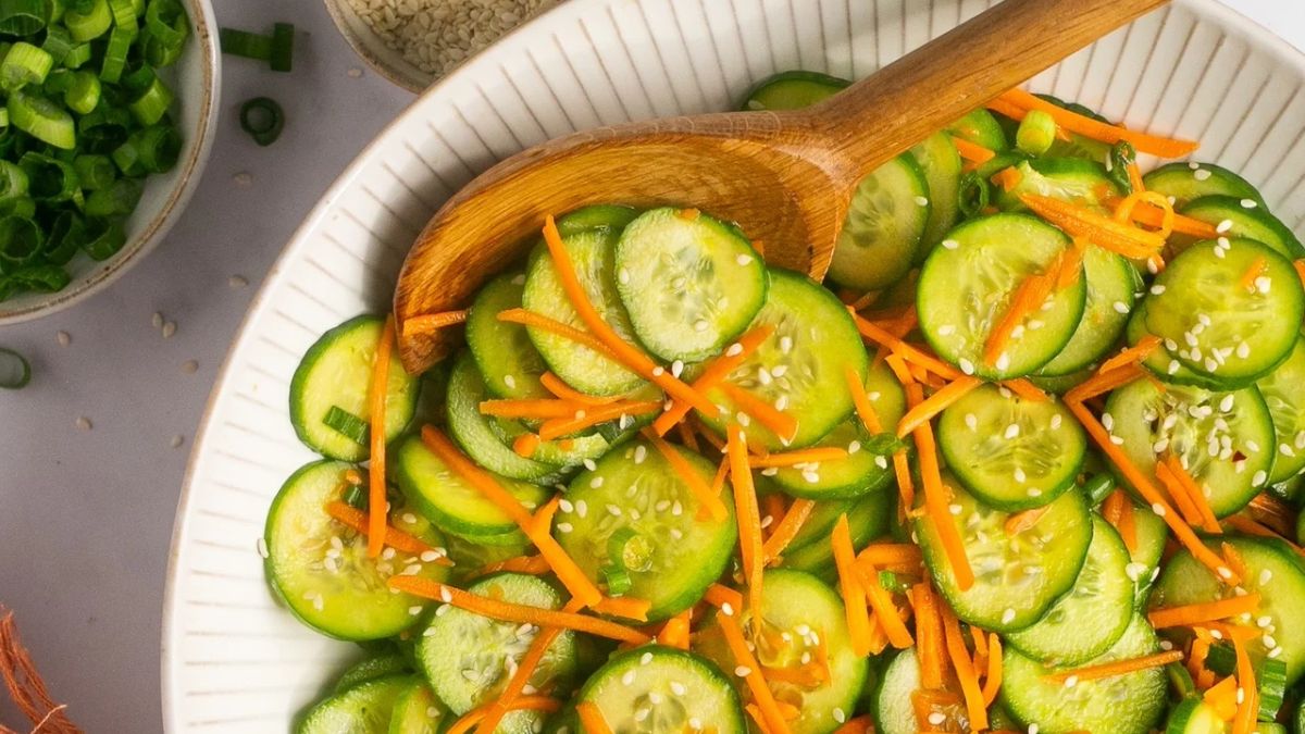 Easy Cucumber Carrot Salad Recipe.