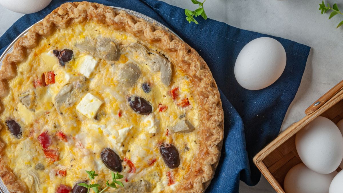 Easy Recipes Artichoke Quiche (with feta).