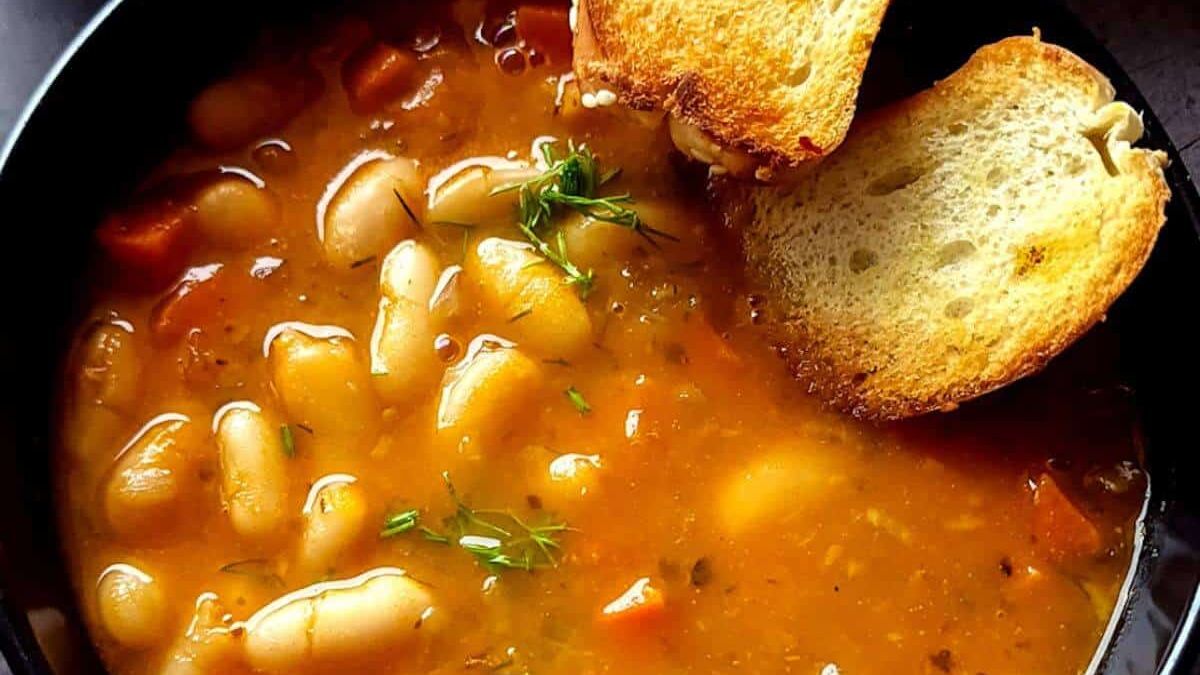 Fasolada-Greek white bean soup.