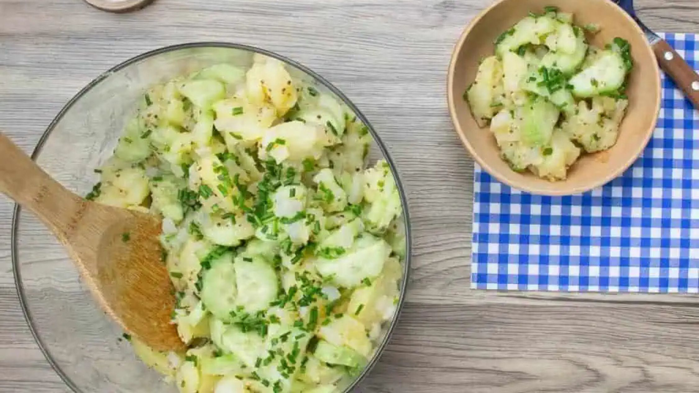 German Potato Salad with Cucumber.