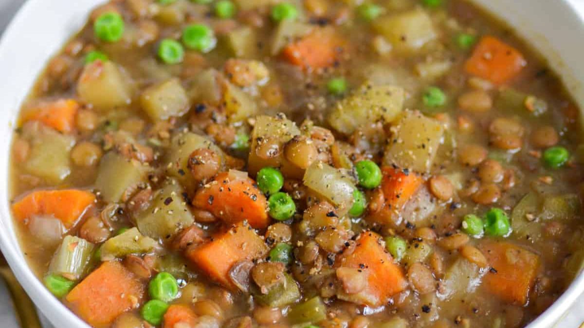Gluten Free Instant Pot Lentil Stew.