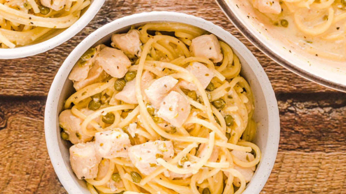 Incredible Chicken Piccata Pasta.
