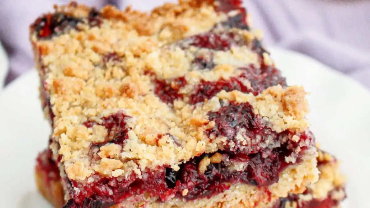 Lemon Blueberry Crumb Bars.