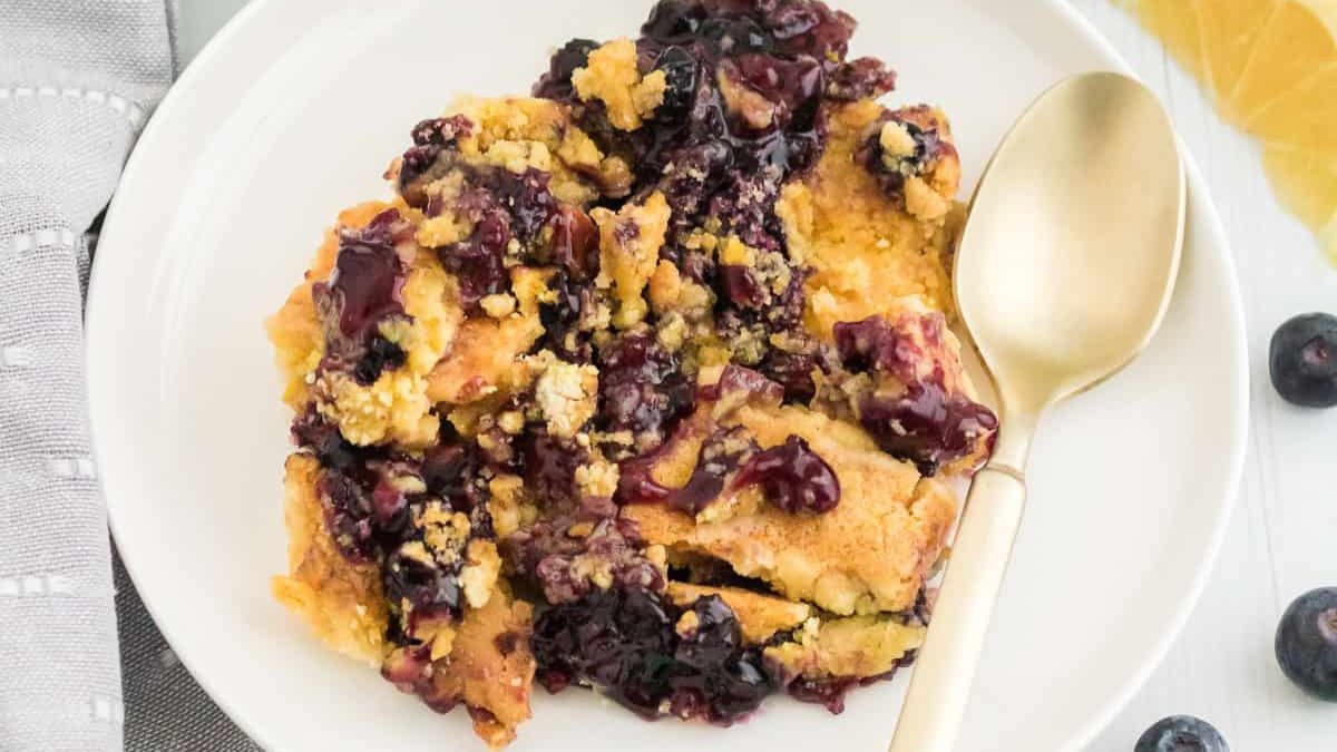 Lemon Blueberry Dump Cake.