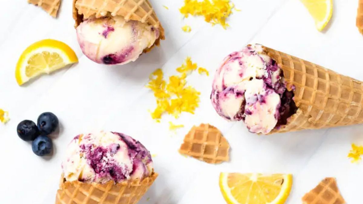 Lemon Blueberry Ice Cream.