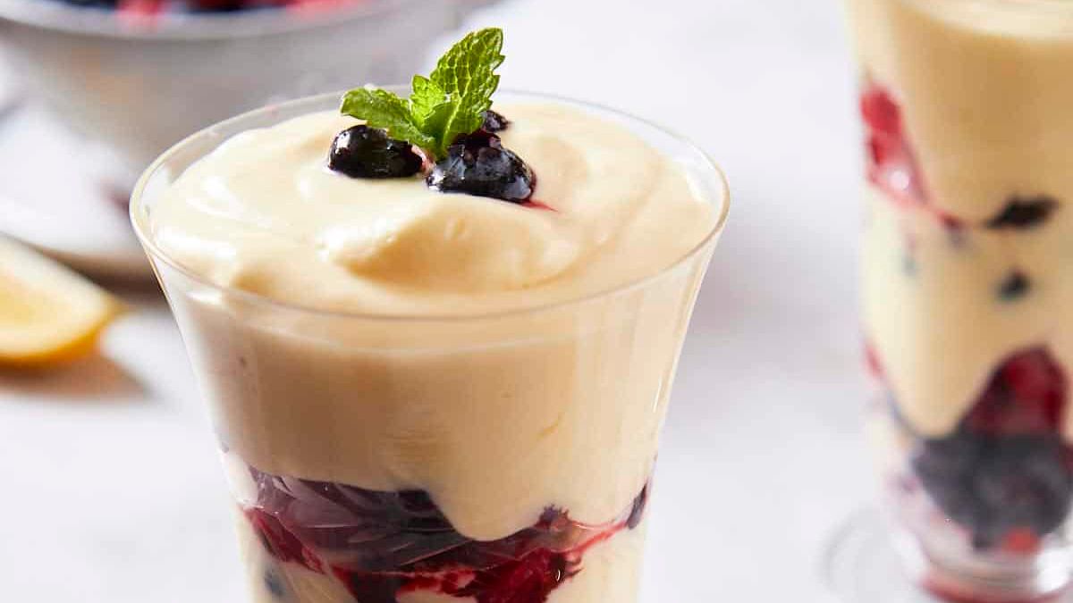 Lemon Cream and Berry Parfaits.