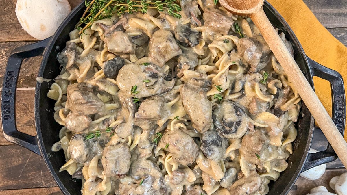 One Pot Beef Stroganoff.