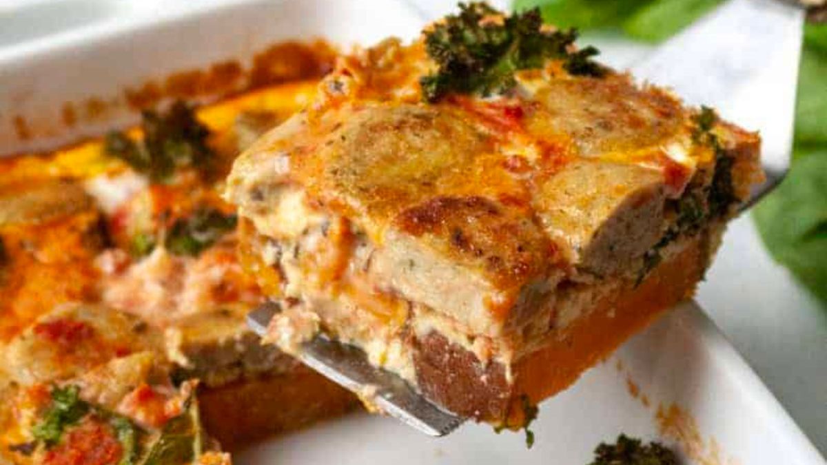 PALEO SAUSAGE BREAKFAST CASSEROLE.